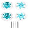 4Pack ShareGoo Metal 12mm Hex Hub Wheel Rim Tires Brake Disc Compatible with Traxxas Tamiya HSP HPI Redcat Racing 1/10 RC On-Road Car (Sky Blue) view 2