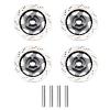 4Pack ShareGoo Metal 12mm Hex Hub Wheel Rim Tires Brake Disc Compatible with Traxxas Tamiya HSP HPI Redcat Racing 1/10 RC On-Road Car (Titanium) view 1