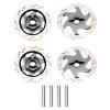 4Pack ShareGoo Metal 12mm Hex Hub Wheel Rim Tires Brake Disc Compatible with Traxxas Tamiya HSP HPI Redcat Racing 1/10 RC On-Road Car (Titanium) view 2