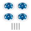 4Pack ShareGoo Metal 12mm Hex Hub Wheel Rim Tires Brake Disc Compatible with Traxxas Tamiya HSP HPI Redcat Racing 1/10 On-Road RC Car (Dark Blue) view 1