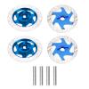 4Pack ShareGoo Metal 12mm Hex Hub Wheel Rim Tires Brake Disc Compatible with Traxxas Tamiya HSP HPI Redcat Racing 1/10 On-Road RC Car (Dark Blue) view 2