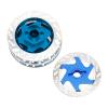 4Pack ShareGoo Metal 12mm Hex Hub Wheel Rim Tires Brake Disc Compatible with Traxxas Tamiya HSP HPI Redcat Racing 1/10 On-Road RC Car (Dark Blue) view 4