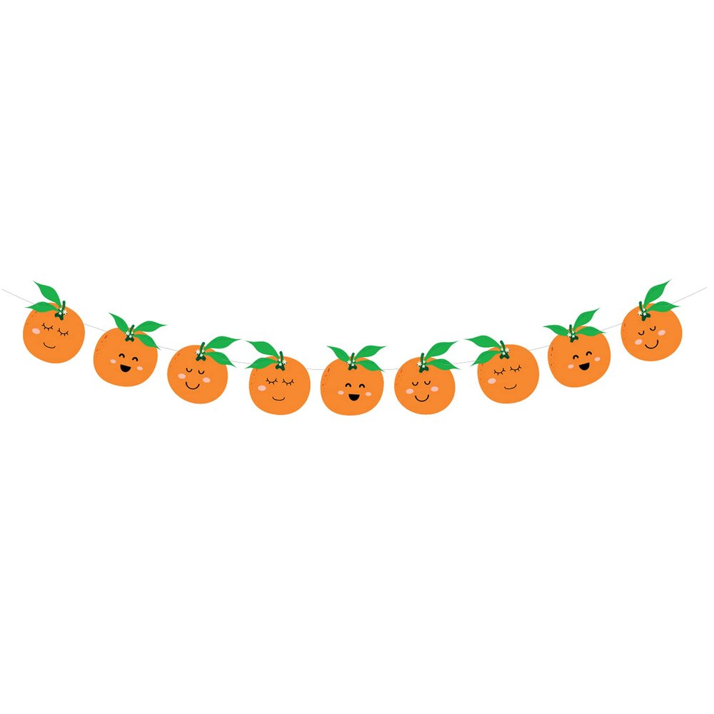 BignzwUra Little Orange Cutie Banner-Tangerine Theme/Clementine Fruit/Baby Shower/Orange Clementine Party Favors Supplies Decorations for Carnival/Events