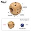 Hometu Creative Wooden Game Dice Set - Skull Head Punk Style Wood Playing Dices Rolling Decider for Indoor Outdoor Party Favor 2PCS view 2