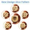 Hometu Creative Wooden Game Dice Set - Skull Head Punk Style Wood Playing Dices Rolling Decider for Indoor Outdoor Party Favor 2PCS view 3