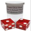 Authentic Nevada Craps Dice - Wide Selection Casino Table-Played Dice Pairs from Lake Tahoe, Reno & Other Nevada Destinations (Non-Matching, Lake Tahoe Hyatt Regency Grand Lodge - Red Polished) view 2