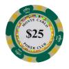 Clay Poker Chips 14 Gram Monte Carlo-Pack of 50 Chips ($25 Green) view 1