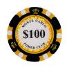 Clay Poker Chips 14 Gram Monte Carlo-Pack of 50 Chips ($100 Black) view 1