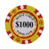 Clay Poker Chips 14 Gram Monte Carlo-Pack of 50 Chips ($1000 Yellow) view 1
