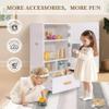 labebe - Kitchen Wooden Fridge | Fridge Freezer for Toddlers, Kids' Kitchen Playset Toy, Baby Cabinet Refrigerator Pretend Play Furniture White for Children Boy & Girl(15.8" 13.827) view 3