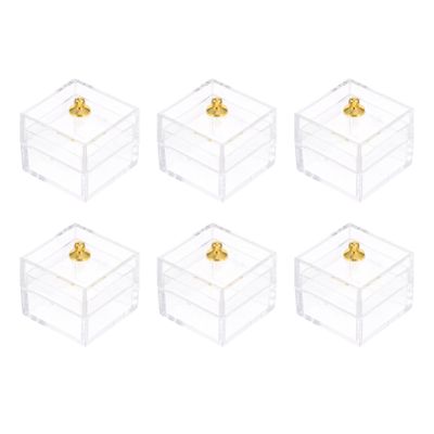 10pcs Mini Candy Dessert Clear Box Dollhouse Candy Display Box 1:12 Scale Dollhouse Food Treat Display Holder Miniature Art Craft - 1in