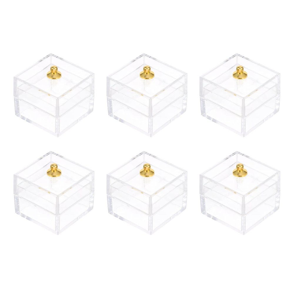 10pcs Mini Candy Dessert Clear Box Dollhouse Candy Display Box 1:12 Scale Dollhouse Food Treat Display Holder Miniature Art Craft - 1in