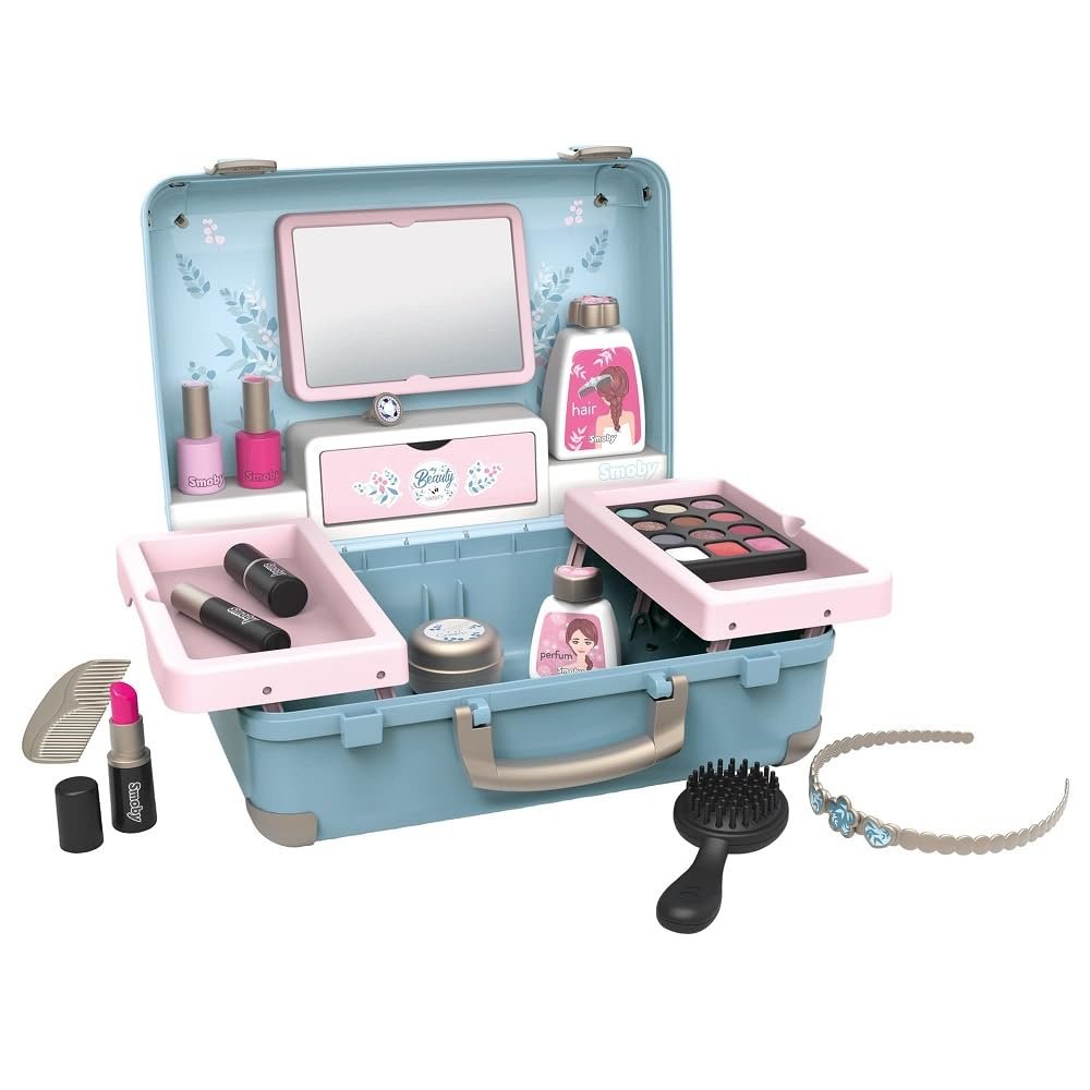 Smoby My Beauty Vanity: Carry Case - 13 Accessory Portable Case, Kids Role Play, Ages 3+