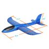 GSM Brands Foam Airplane Toys 2 Pack, 17.71 Inch Throwing Glider with Flight Upgrade 2 Tail Position Option (1 Red, 1 Blue) view 2