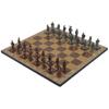 Metal Chess Set for Adults Spanish Royal Guards Antique Copper Figures,Handmade Pieces and Different Design Wooden Chess Board (Rustic) view 1