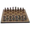 Metal Chess Set for Adults Spanish Royal Guards Antique Copper Figures,Handmade Pieces and Different Design Wooden Chess Board (Rustic) view 3