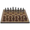 Metal Chess Set for Adults Spanish Royal Guards Antique Copper Figures,Handmade Pieces and Different Design Wooden Chess Board (Rustic) view 4