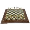 Ancient Egypt Pharaoh Figures Metal Chess Set for Adults,Handmade Pieces and Vintage Design Natural Solid Wooden Chess Board with Original Pearl Around Board King 3.5 inc (Gold-Silver) view 4