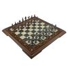 Ancient Egypt Pharaoh Figures Metal Chess Set for Adults,Handmade Pieces and Vintage Design Natural Solid Wooden Chess Board with Original Pearl Around Board King 3.5 inc (Antique Copper) view 2