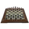 Ancient Egypt Pharaoh Figures Metal Chess Set for Adults,Handmade Pieces and Vintage Design Natural Solid Wooden Chess Board with Original Pearl Around Board King 3.5 inc (Antique Copper) view 3