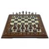 Ancient Egypt Pharaoh Figures Metal Chess Set for Adults,Handmade Pieces and Vintage Design Natural Solid Wooden Chess Board with Original Pearl Around Board King 3.5 inc (Antique Copper) view 4