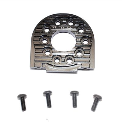 DAPENGNIAO Aluminum Alloy 16T-25T Motor Mount Plate Radiator Suitable for Tamiya TT02 TT02B TT02T 1/10 RC Car Parts Accessories Accessories (Color : Black)