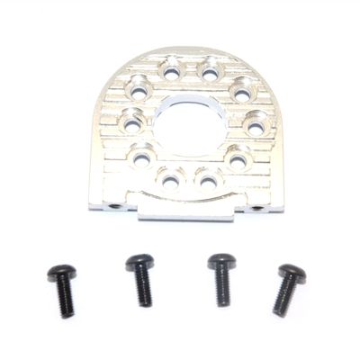 DAPENGNIAO Aluminum Alloy 16T-25T Motor Mount Plate Radiator Suitable for Tamiya TT02 TT02B TT02T 1/10 RC Car Parts Accessories Accessories (Color : Silver)