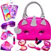 FFTROC Unicorns Pretend Play Toddler Girl Purse with Makeup Toys Set, Little Girls Purse Toys for 3 4 5 6 7 Year Old Girl Gifts, Kids Purse for Christmas, Birthday Gifts for Ages 3-5 4-5 6-8 view 1