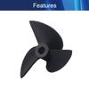 1Pcs Three Blade Propeller for Ship Model Rc Boat Propeller Model Black Plastic Propeller Reversing 36mm Diameter 1.4 Pitch 4mm Hole Dia,Aicosineg view 3