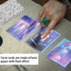 Yitengteng Holographic Tarot Cards,78Pcs Mystic Monday Visions Tarot,English Version Family Travel Board Deck Games Guidance Divination Fate Playing Game Cards,for Beginners view 3