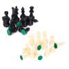 32 Pieces Chessmen Pieces, Chess Pieces Only 64mm M/75mm L King Figures Chess Game Pawns Figurine Pieces Replacement of Missing Piece (Black&White L) view 1
