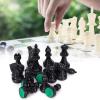 32 Pieces Chessmen Pieces, Chess Pieces Only 64mm M/75mm L King Figures Chess Game Pawns Figurine Pieces Replacement of Missing Piece (Black&White L) view 4