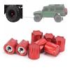 Dilwe RC M4 Nut, 8Pcs 12mmx11mm RC Wheel Rim Center 1/10 Scale RC Crawler Car Truck Upgrade Spare Part, M4 Wheel Rim Center Hat Nut (Red) view 3