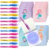 BONNYCO Invisible Ink Pen and Notebook Pack 16, Mermaid Party Favors for Kids. Magic Spy Pen Goodie Bags Stuffers for Kids, Mermaid Party Supplies. Goody Bag Stuffers, Return Gifts Birthday Prizes view 1