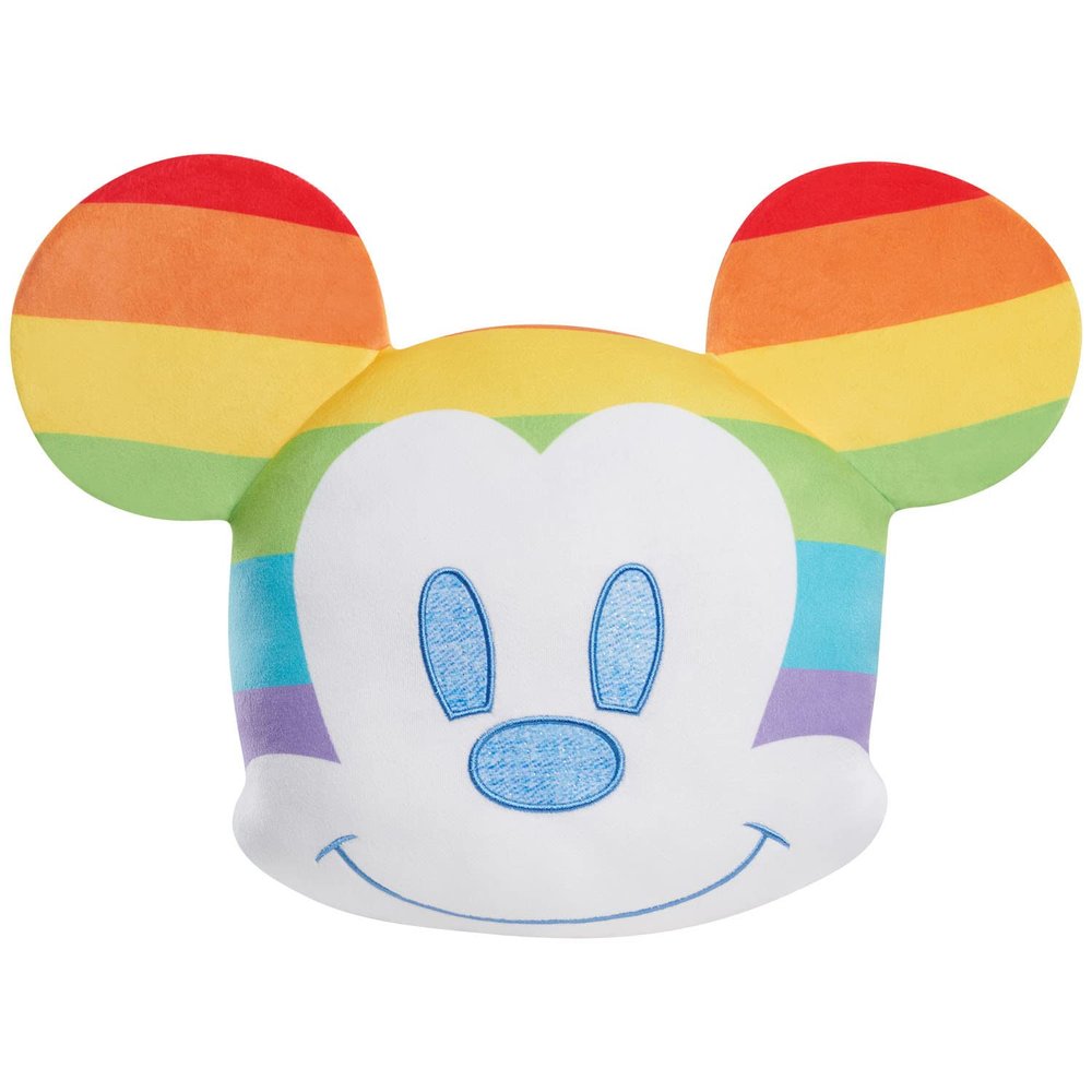 Disney Pride Character Head Plush Mickey Mouse, Just Play, Kids Toys for Ages 2 Up, Amazon Exclusive by Just Play