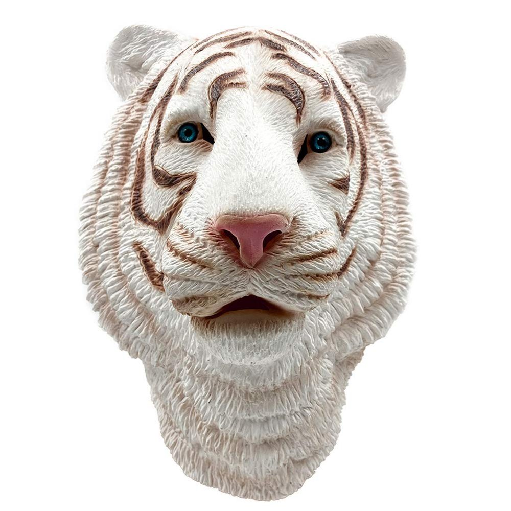 PartyKindom 1 Pc Tiger Mask Halloween Horror Halloween Animal Mask Cosplay Photo Booth Costume Props Scary Costume Creepy Haunted House Props Breathable Animal