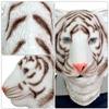 PartyKindom 1 Pc Tiger Mask Halloween Horror Halloween Animal Mask Cosplay Photo Booth Costume Props Scary Costume Creepy Haunted House Props Breathable Animal view 4