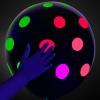 10 Pcs 18 Inch Large Neon Glow Balloons Glow in the Dark Party Supplies UV Polka Dot Blacklight Fluorescent Reactive Balloons for Birthday Wedding Neon Party Decorations Supplies(Black) view 1