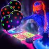 10 Pcs 18 Inch Large Neon Glow Balloons Glow in the Dark Party Supplies UV Polka Dot Blacklight Fluorescent Reactive Balloons for Birthday Wedding Neon Party Decorations Supplies(Black) view 2