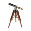 Nautical Vintage Brass Spyglass Telescope w/Wooden Tripod Maritime Gift Item view 2