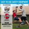 Zip Line Kit for Kids and Adults, 100/120/150/200 ft, Up to 350 Lbs, Removable Trolley, Rustproof Stainless Steel, Quick Setup with Ratchet, Safety Harness, Backyard Adventure Fun W/Climbing Holds view 4