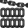 10 Pieces 40 Inch Foil Chain Balloons Links Giant Linking Chains Balloons for 80s 90s Hip Hop Themed Birthdays Weddings Graduations (Black) view 1