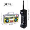Virtue morals 3 Pieces Inflatable Radio Boom box and inflatable Mobile Phone Props for Party Decorations 80s 90s view 2
