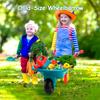 CUTE STONE Kids Gardening Tool Set, Garden Toys with Wheelbarrow, Watering Can, Shovel, Flower Garden Building Toy, Pretend Play Outdoor Indoor Activities Stem Toy Gifts for Boys Girls view 2