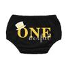 FMYFWY Mr. ONE Derful 1st Birthday Outfit Boy Cake Smash Photo Props Baby Shower Costume Bloomers Suspenders Bowtie Set Black view 2