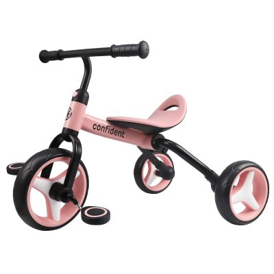 YGJT 4 in 1 Tricycle for Toddlers Age 2-5, Folding Kids Trike Tricycles Toddler Bike with Adjustable Seat and Removable Pedal, Baby Balance Bike Ride-on Toys Gift for Baby Boys Girls Birthday