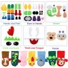 TOPZEA 12 Pack Hand Puppet Making Kit, Kids Craft and Art Supplies Felt Sock Puppet Creative DIY Make Your Own Puppets Kits with Pompoms and Wiggle Googly Eyes Storytelling Role Play Party Supplies view 3