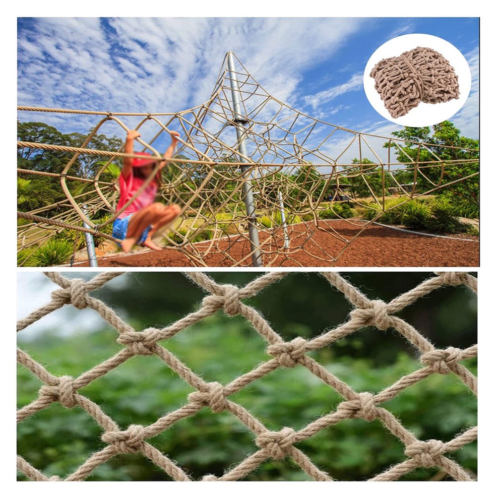 Climbing Net for Kids, Hemp Rope Net Heavy Duty Cargo Net Decor Birds Net Kids Treehouse Swing Outdoor Hammock Playground Safety Net (Size : 1 * 3m(3 * 10ft))