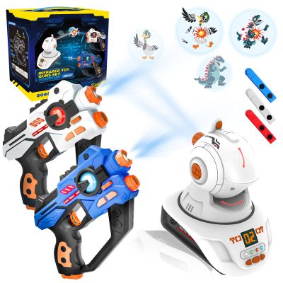 HISTOYE Laser Tag Guns Set of 2 with Projector Lazer Shooting Game for Kids Teens Adults with Digital LED Score Display Easter Birthday Toys for 6 7 8 9 10 11 12+Year Old Boys Girls