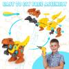 Elitoky Dinosaur Toys, Take Apart Dinosaur Toys for Kids, Educational Construction Building Sets with Electric Drill Storage Box - Birthday Gifts for Toddlers Boys Girls Age 3 4 5 6 7 8 Year Old view 3